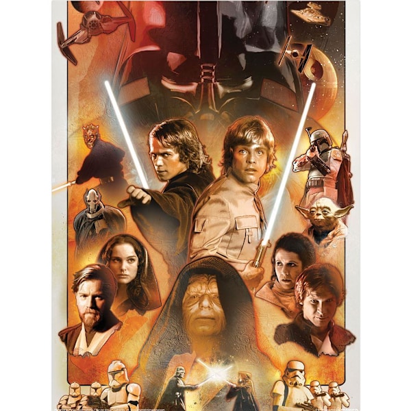Star Wars Karaktärer Tryck 40cm x 30cm Brun/Svart Brown/Black 40cm x 30cm