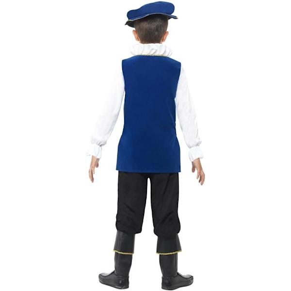 Smiffys Pojkar Tudor Kostymset 7-9 År Kungsblå/Svart/Vit Royal Blue/Black/White 7-9 Years