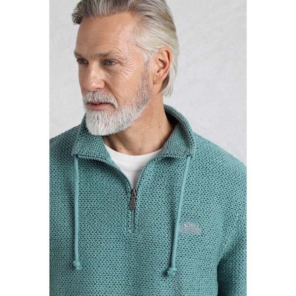 Weird Fish Herr Cruiser Macaroni Kvarts Zip Pullover M Mineral Mineral Blue M