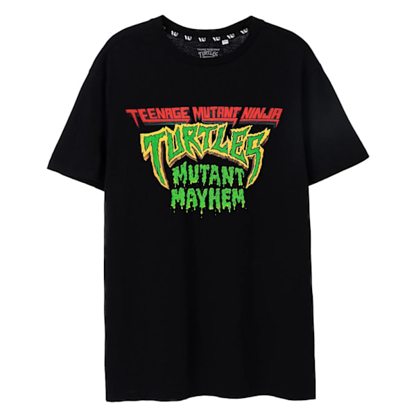 Teenage Mutant Ninja Turtles: Mutant Mayhem T-shirt med logotyp för män, M Black M