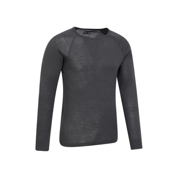 Mountain Warehouse Herr Merino Ull Termisk Topp XXL Grå Grey XXL