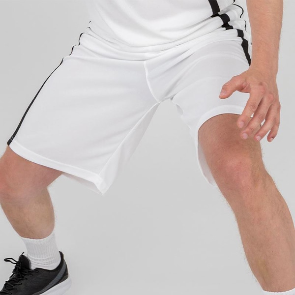Spiro herr Quick Dry basketshorts 4XL vit/svart White/Black 4XL