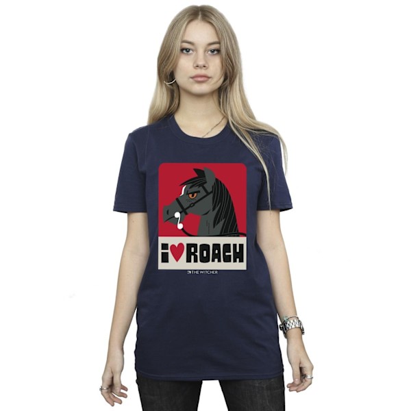 Netflix Dam/Damer The Witcher I Heart Roach Bomull Pojkvän Navy Blue 3XL