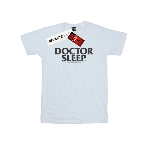 Doctor Sleep Dam/Damer Text Logo Bomull Boyfriend T-Shirt X White XL