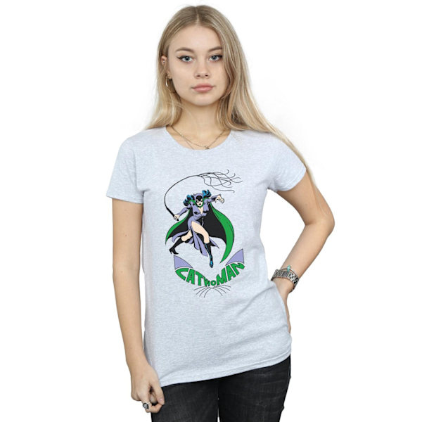 DC Comics Dam/Kvinnor Catwoman Whip Bomull T-shirt XXL Sport Sports Grey XXL