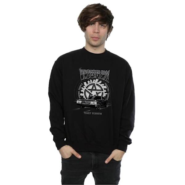 Supernatural Mens Winchester Bros Sweatshirt 3XL Svart Black 3XL