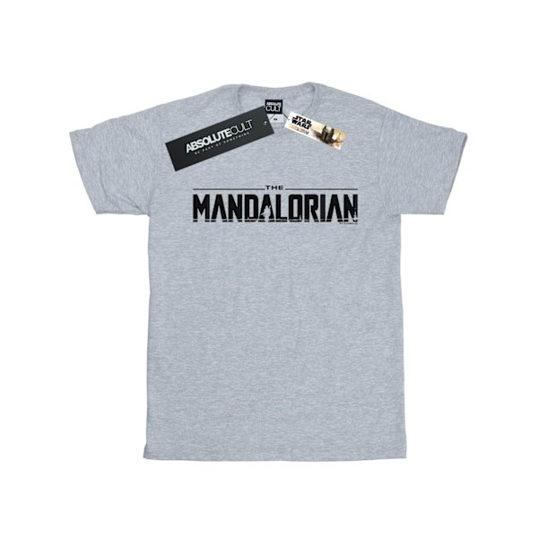 Star Wars Boys The Mandalorian Logo T-Shirt 7-8 år Sports Grå Sports Grey 7-8 Years