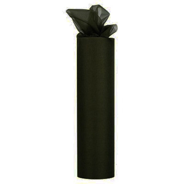 Club Green Organza 25 Meter Snö Sheer Rulle 25 Meter Svart Black 25 Metres