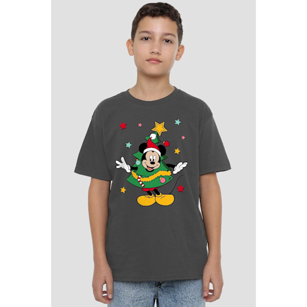 Disney Barn/Flickor Mickey Mouse Julgran T-shirt 7-8 år Charcoal 7-8 Years