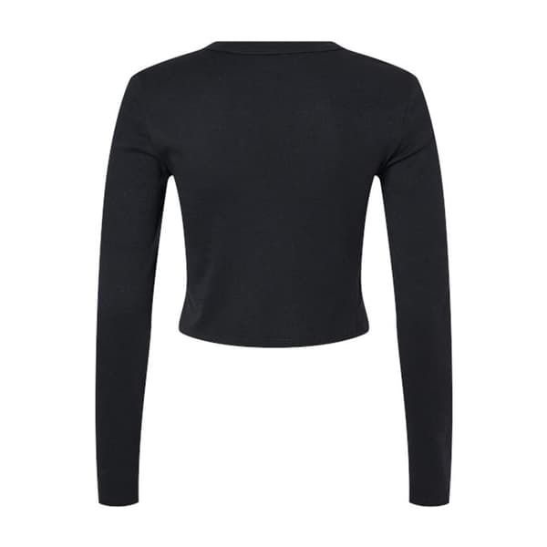 Bella + Canvas Dam Micro-Rib Långärmad T-shirt S S Solid Black S