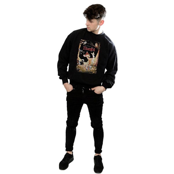 Bambi Retro Poster Bomullströja 3XL Svart Black 3XL