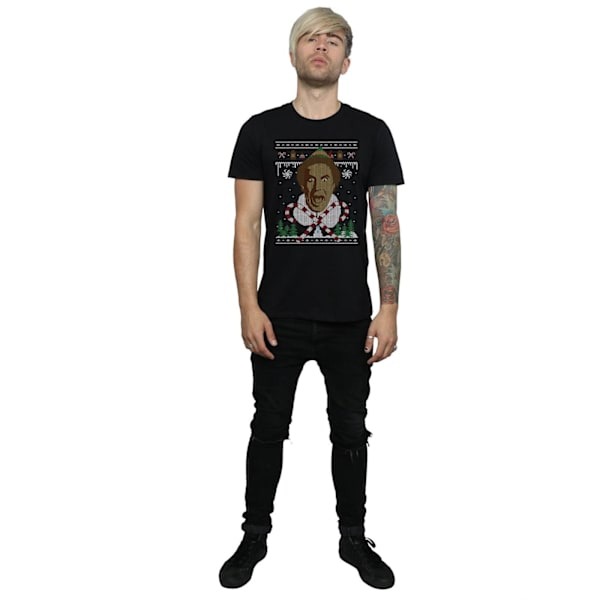 Elf Herr Jul Fair Isle T-shirt 3XL Svart Black 3XL