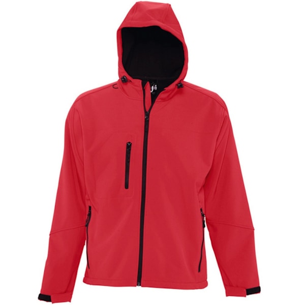 SOLS Replay Herr Huvtröja Soft Shell Jacka (Andningsbar, Vindtät Och Vattenavvisande) Pepper Red XS