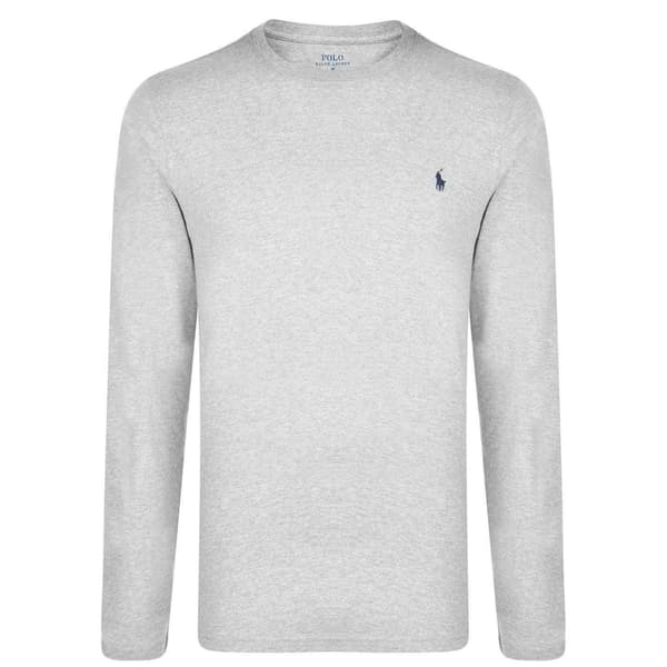 Ralph Lauren Herr Bomull Lounge Topp S Ljusgrå Heather Grey S