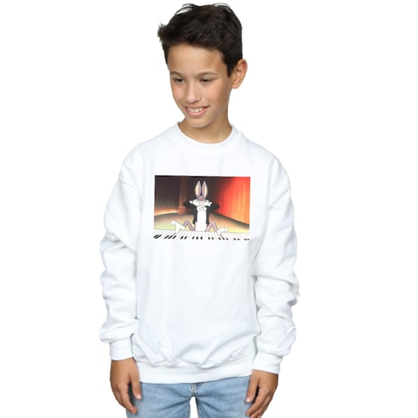 Looney Tunes Pojkar Bugs Bunny Spelar Piano Sweatshirt 12-13 År White 12-13 Years