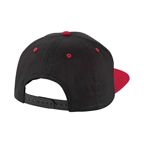 Beechfield Contrast 5 Panel Snapback Cap One Size Svart/Klassisk Black/Classic Red One Size