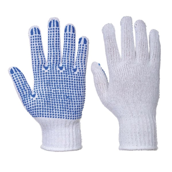 Portwest Unisex Adult Classic Polka Dot Grip Gloves XXL Vit/Blå White/Blue XXL