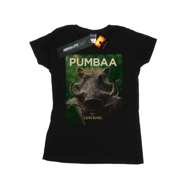 Disney Dam/Dam The Lion King Film Pumbaa Poster Bomull T-shirt Black L