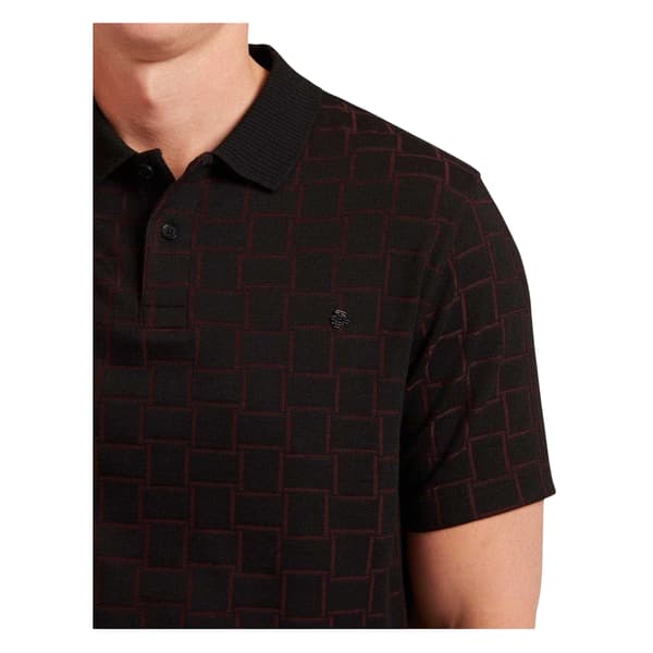 Ted Baker Herr Rutig Jacquard Pikétröja S Svart Black S