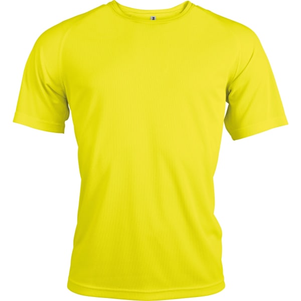Kariban Mens Proact Sport / Tränings T-Shirt S Fluorescerande Yel Fluorescent Yellow S