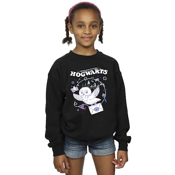 Harry Potter Tjejers Uggla Brev Från Hogwarts Sweatshirt 9-11 År Black 9-11 Years