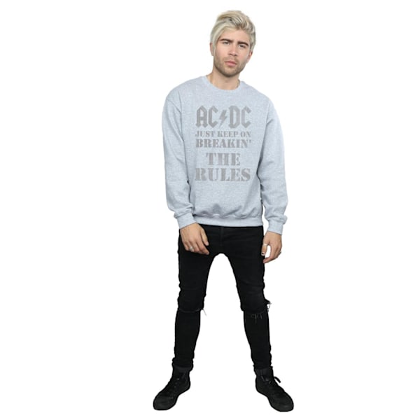 AC/DC Herr Just Keep On Breaking The Rules Sweatshirt M Sports Sports Grey M