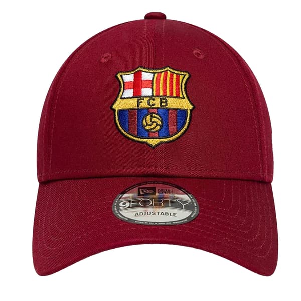 FC Barcelona Broderad Logotyp Basebollkeps En Storlek Mörkröd Dark Red One Size