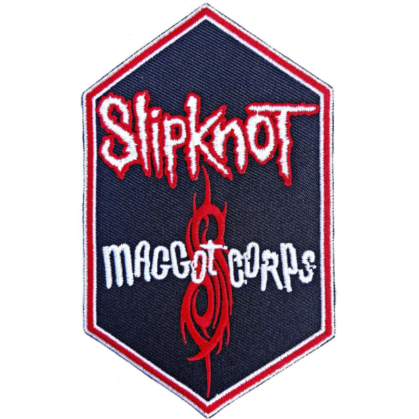 Slipknot Maggot Corps Vävd Iron On Patch One Size Blå/Röd/Whi Blue/Red/White One Size