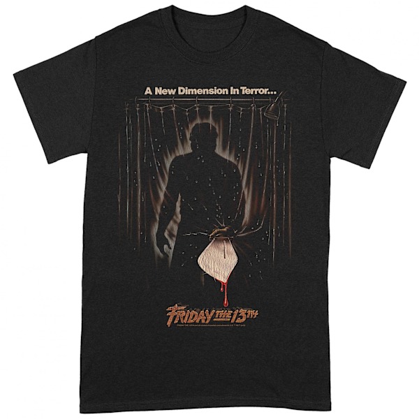 Friday The 13th Unisex Adult Poster T-Shirt M Svart Black M