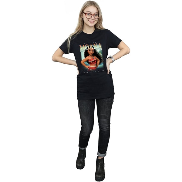 Moana Dam/Dam Montage Cotton Boyfriend T-Shirt 3XL Svart Black 3XL