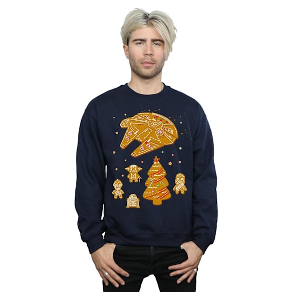 Star Wars Mens Gingerbread Rebels Sweatshirt L Marinblå Navy Blue L