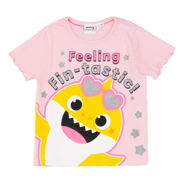 Baby Shark Girls Feeling Fin-Tastic Kort Pyjamas Set 18-24 Månader Pink 18-24 Months