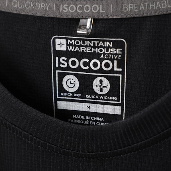Mountain Warehouse Aero II T-shirt med korta ärmar för män, S, svart Black S