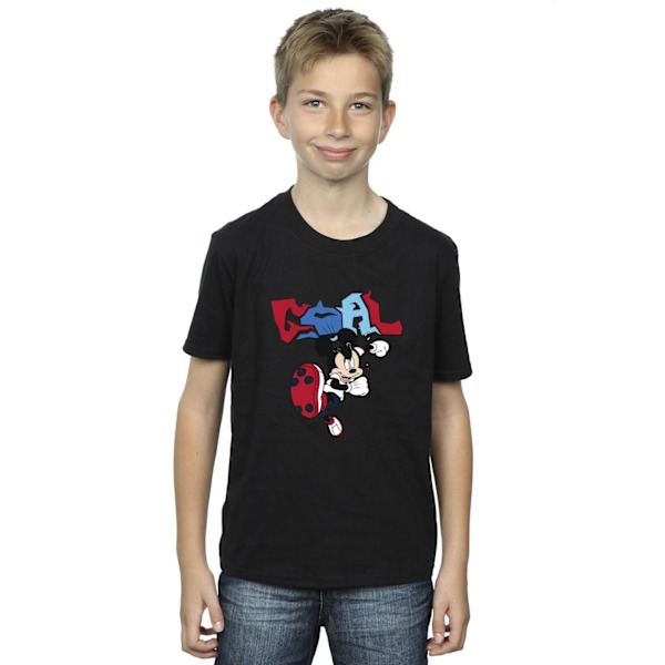 Disney Boys Mickey Mouse Goal Striker Pose T-shirt 5-6 år Blå Black 5-6 Years