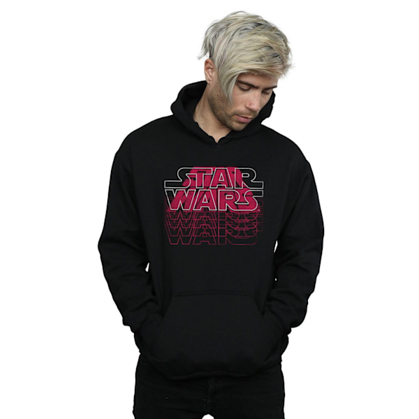 Star Wars Herr Blended Logos Hoodie L Svart Black L