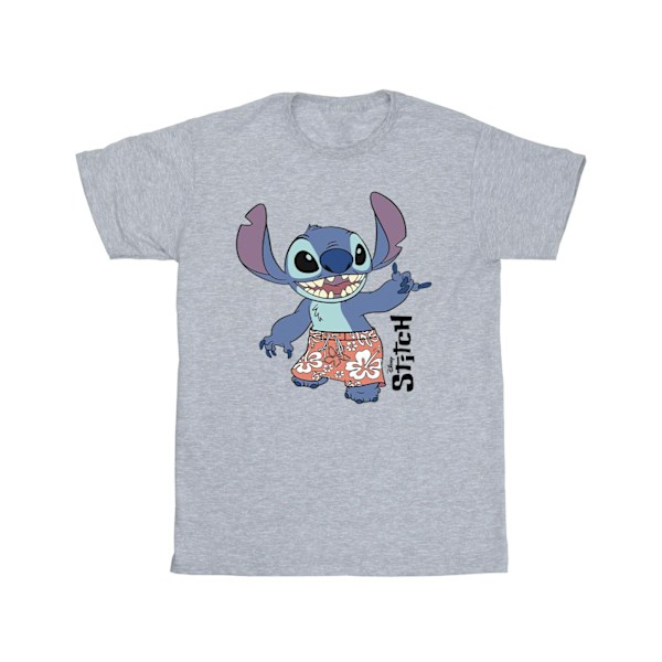 Disney Girls Lilo & Stitch Bermuda Shorts Bomull T-shirt 12-13 Sports Grey 12-13 Years