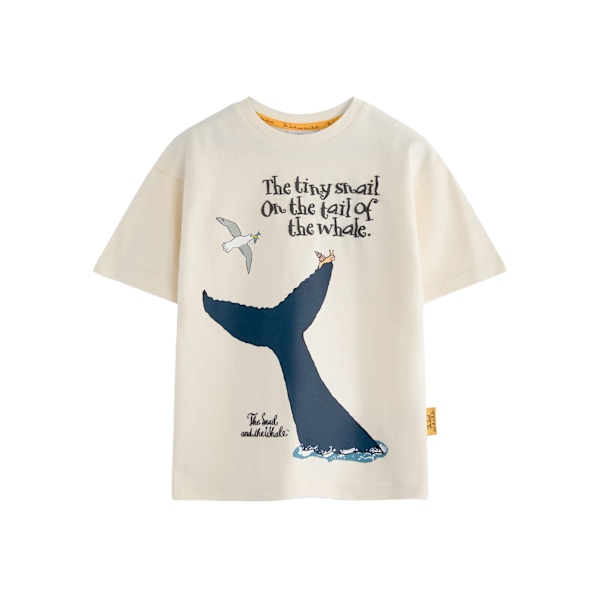Snigeln & Valen Barn/Kids Kortärmad T-shirt 3-4 Beige 3-4 Years