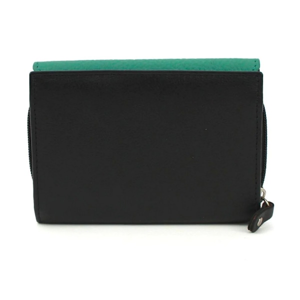 Eastern Counties Leather Una Colour Block Läderplånbok One Size Black/Jade One Size