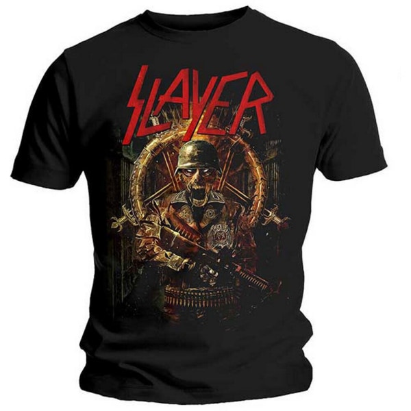Slayer unisex hårt cover för vuxna Comic Book T-shirt med baksida print XL Black XL