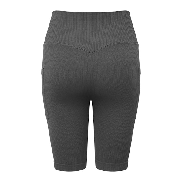 TriDri Dam/Kvinnor Ribbade Sömlösa 3D Cykelshorts XS Charc Charcoal XS