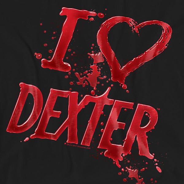 Dexter Unisex Vuxen I Heart Dexter T-Shirt L Svart Black L