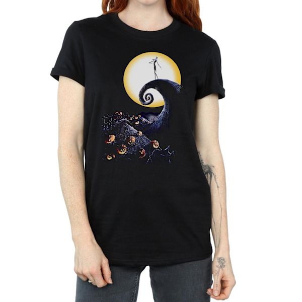 Nightmare Before Christmas Dam/Damer Kyrkogård Bomull Pojkvän T-shirt Black M
