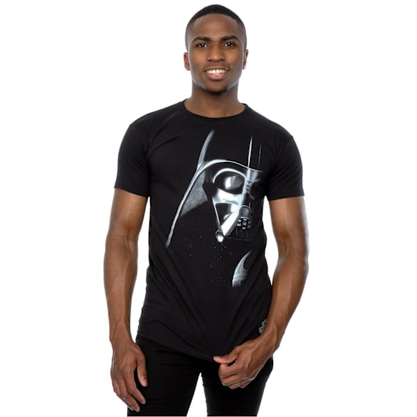 Star Wars Herr Darth Vader Ansikte Bomull T-shirt L Svart Black L