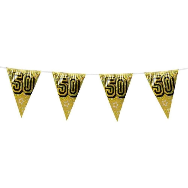 Boland Holographic 50th Bunting One Size Guld Gold One Size