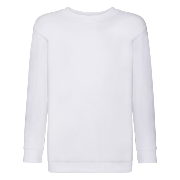 Fruit Of The Loom Barnkläder Unisex Set In Sleeve Sweatshirt 3-4 White 3-4
