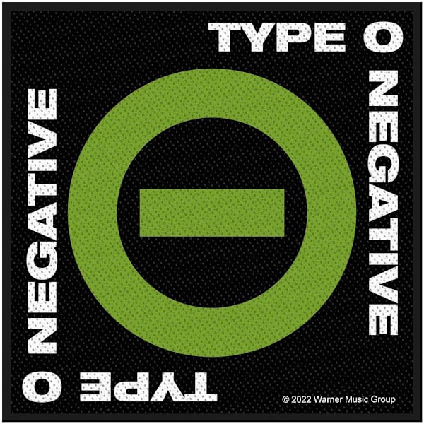 Type O Negative logotyplapplikation One Size Svart/Vit/Grön Black/White/Green One Size