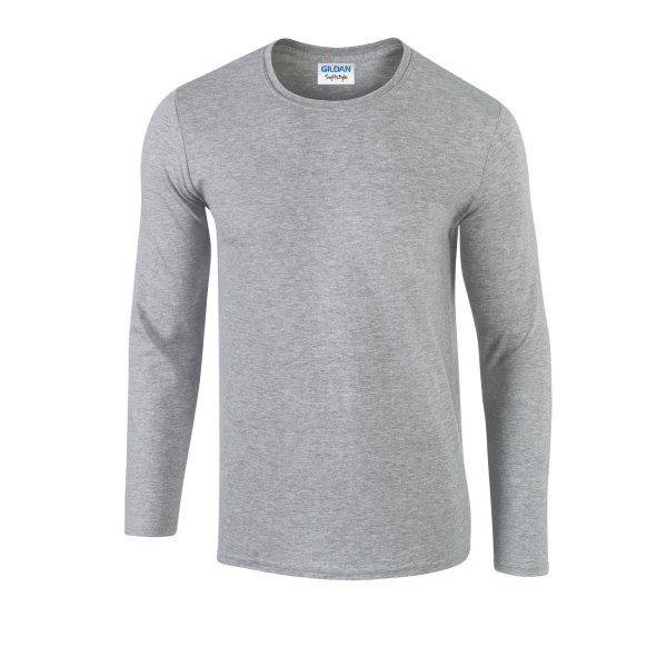 Gildan unisex långärmad t-shirt i polycotton för vuxna i mjuk stil L Sports Grey L
