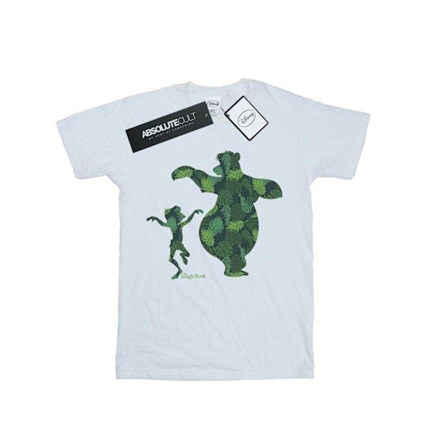 Disney Dam/Kvinnor Djungelboken Mowgli Och Baloo Dans Bomull Boyfriend T-shirt White M