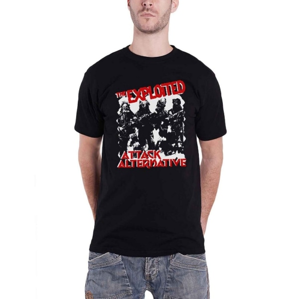 The Exploited Unisex Adult Attack T-Shirt L Svart Black L