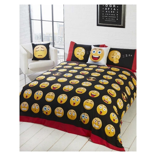 Emoji Icons Cover Set Dubbel Svart/Gul Black/Yellow Double